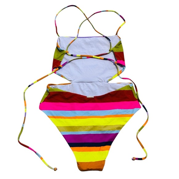 CALA DE LA CRUZ**Colorful Striped One-Piece Monokini Swimsuit***Small $285 - Picture 2 of 2